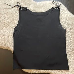 Vintage Black top with shoulder ties